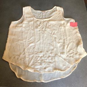 Mossimo Sheer Cream Tank Top